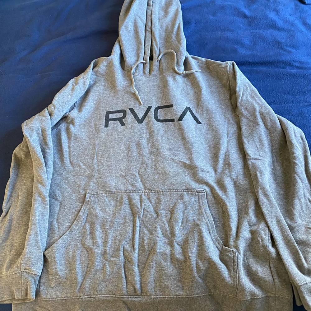 Grey rvca hoodi